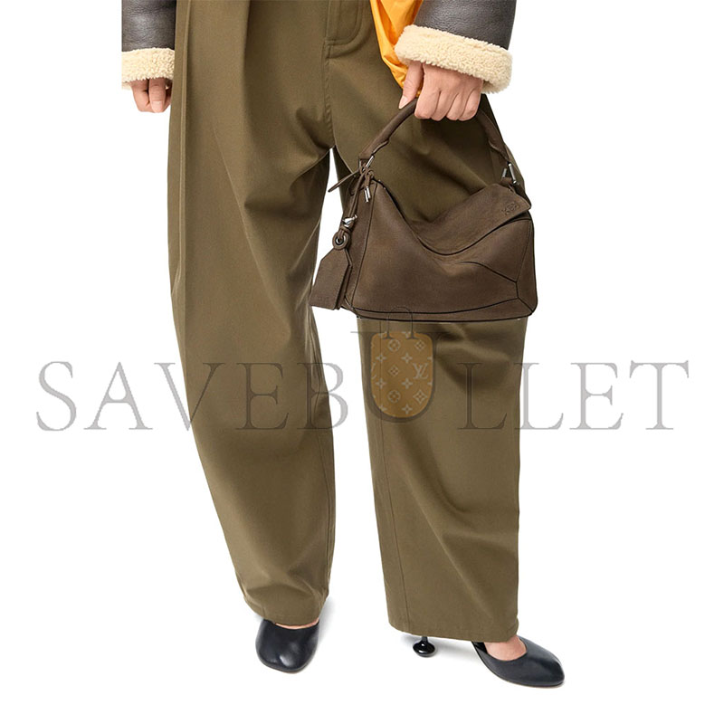 L0ew* small featherlight puzzle bag in grained nubuck a510plsx03 (24*16.5*10.5cm)